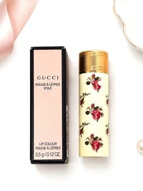Authentic Gucci Rouge a Levres Voile Sheer Lipstick Limited Ed #506 Louisa Red